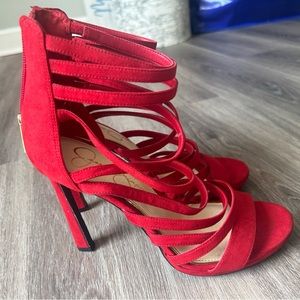 Red Jessica Simpson Heels size 7.5